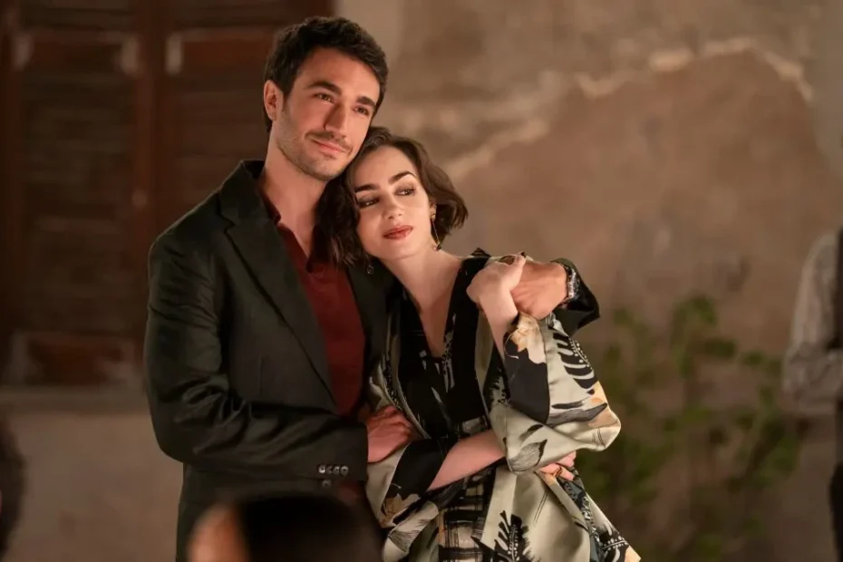 Lily Collins și Eugenio Franceschini în Emily la Paris 5