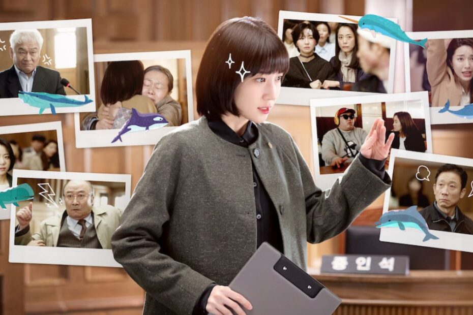 Park Eun-bin în rolul lui Woo Young-woo, în imaginea oficială Extraordinara avocată Woo