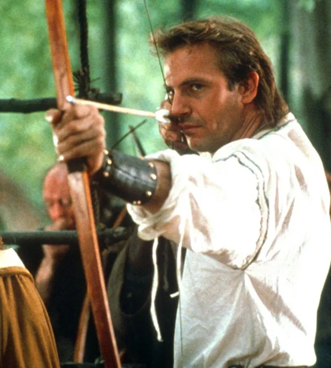 Scenă din filmul Robin Hood: Prințul hoților . În imagine: Kevin Costner